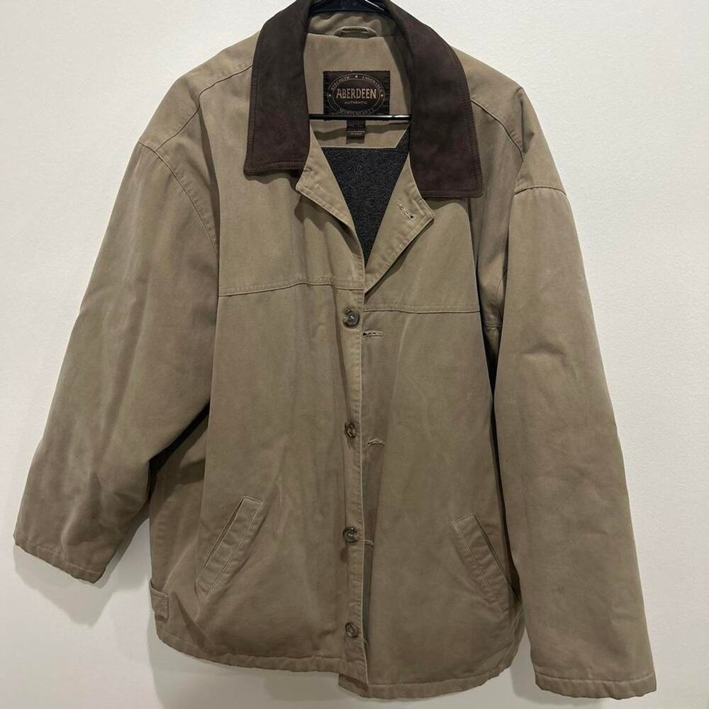Aberdeen Tan and Brown Oversized Chord Jacket - Size XXL
